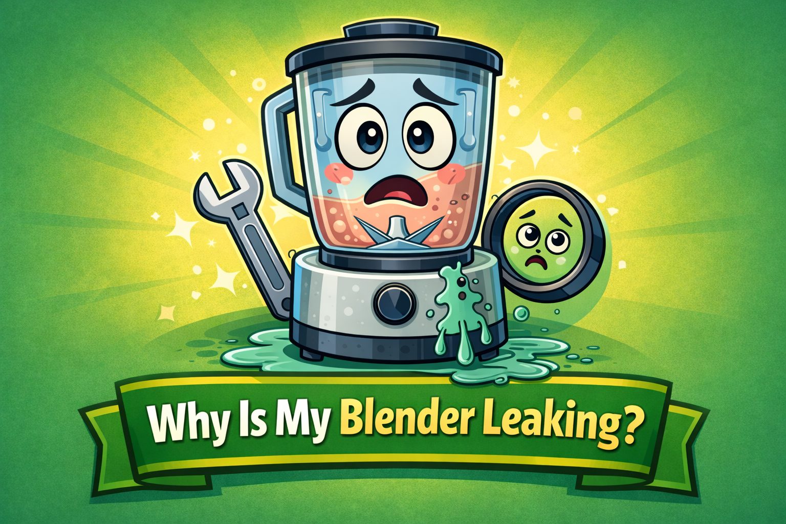 Illustration showing why a blender leaks from the bottom due to seal failure